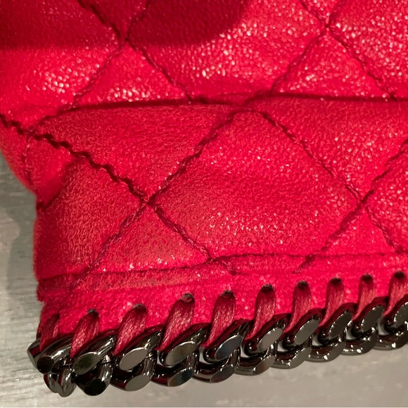 STELLA MCCARTNEY
Red Shaggy Deer Faux Leather Falabella Flap Shoulder Bag - Picture 11 of 12